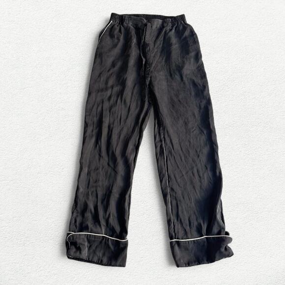 Noiri the Label Charlotte Silk Pajama Pants in Black - Picture 3 of 7